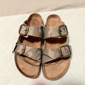 Camouflage Double Strap Sandals